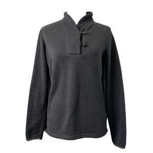 The North Face Women’s Sweatshirt Grey Fleece Lined Long Sleeve Size Large